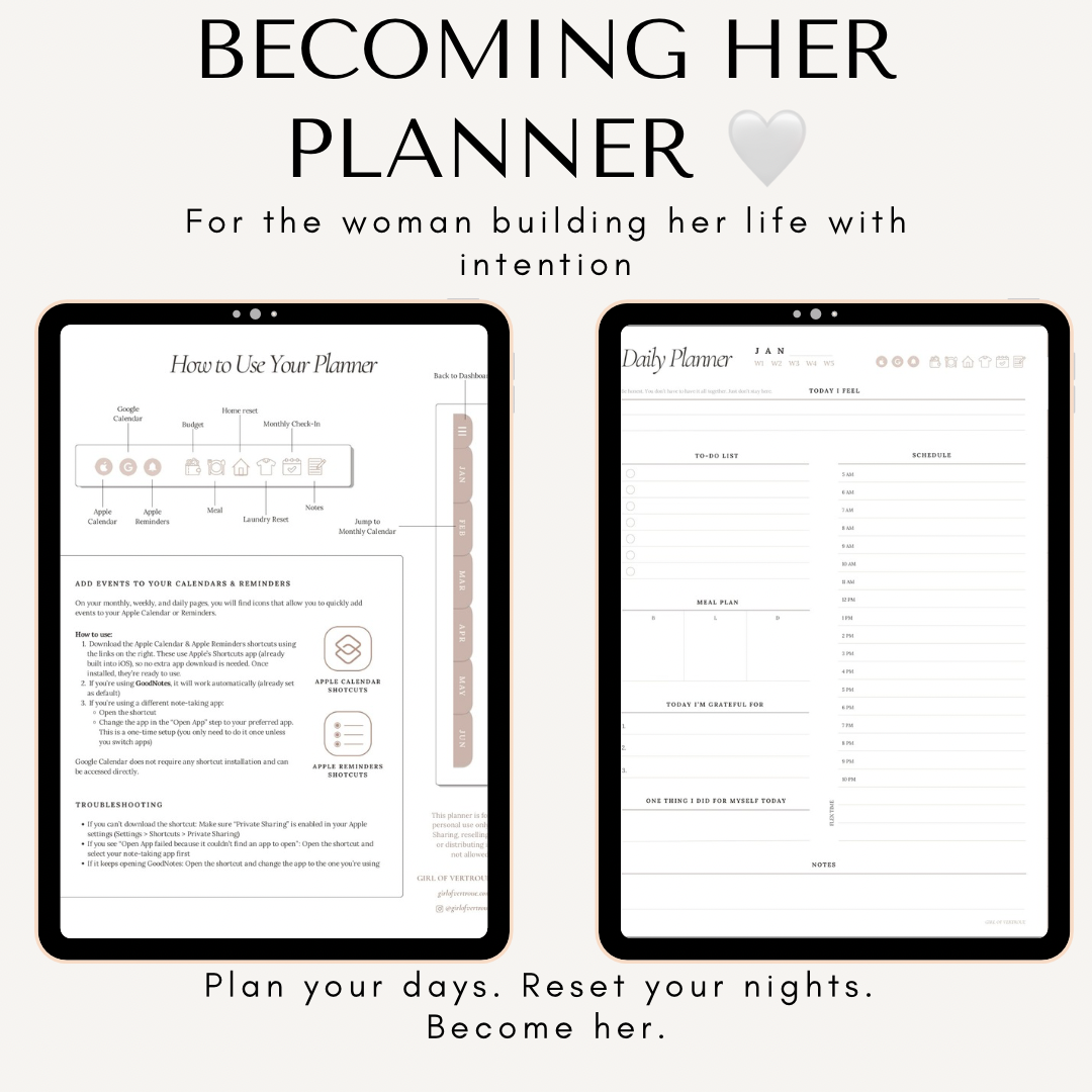 Becoming Her | Digital Planner ✨